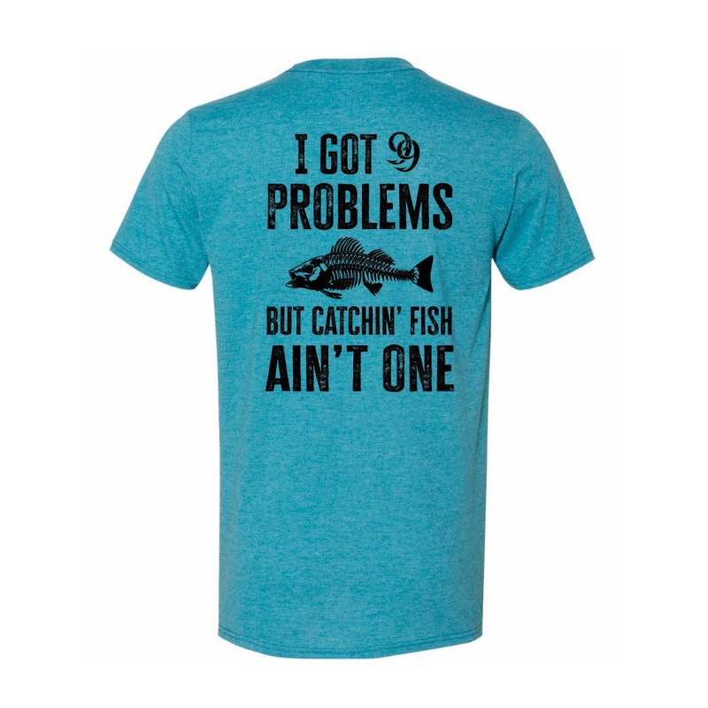 99 Problems Tee|Small|Medium|Large|X-Large|XX-Large|Heather Galapagos Blue|Orange