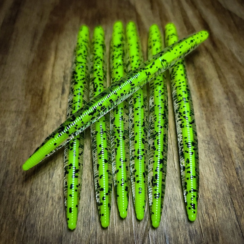 Radioactive Green 5 Core Shot Stick Worm (6pk)