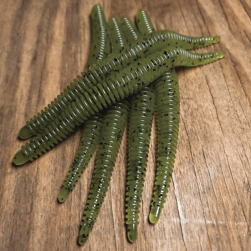 Watermelon Pumpkin 6 Ribbed Worm (6pk)