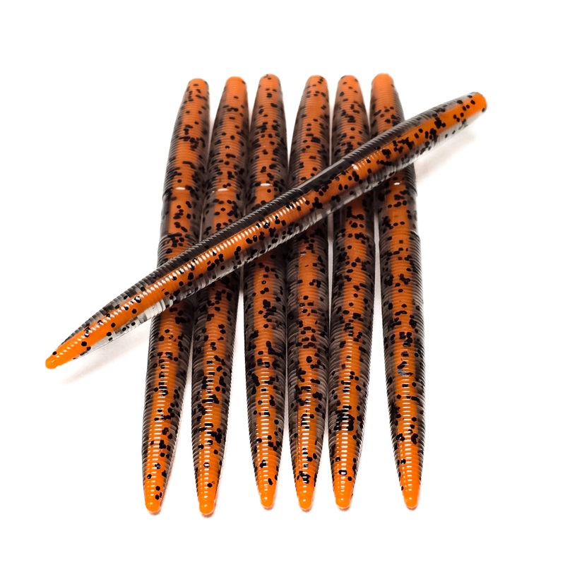 Burnt Orange 5 Core Shot Stick Worm (6pk)