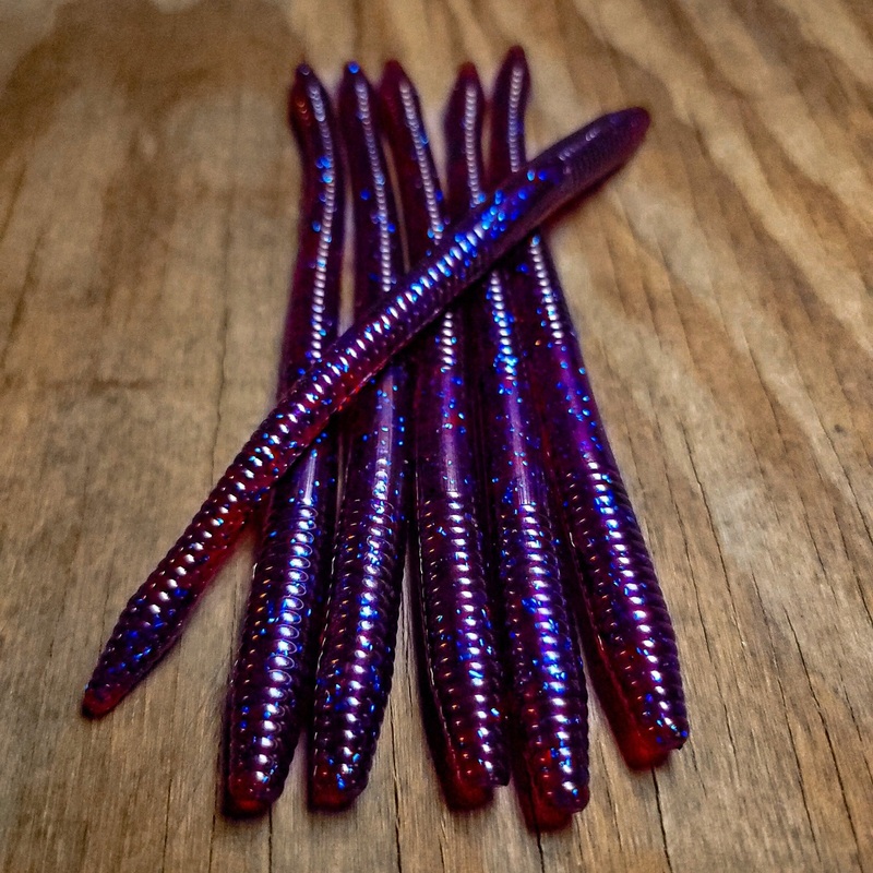 Plum Crazy 6.25 Diamond Tail Worm (6pk)