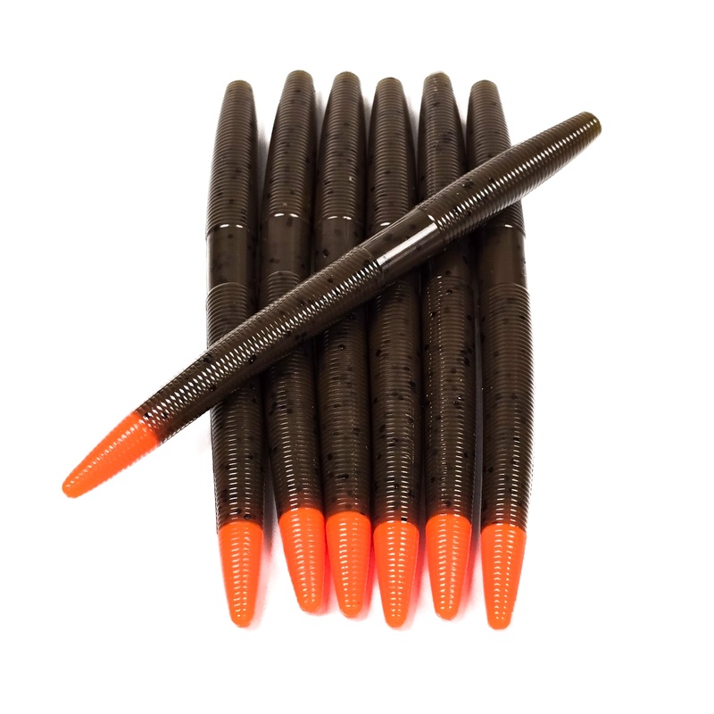 Shadow Pumpkin Neo Orange Tip 5 Stick Worms (6pk)
