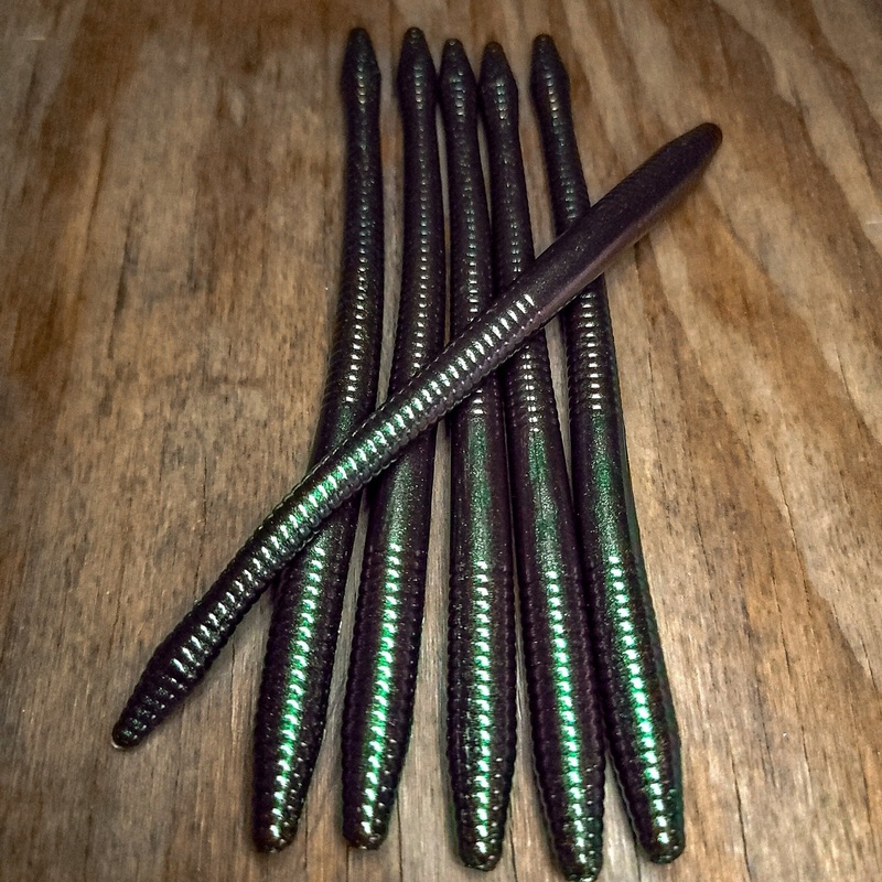 VooDoo Avocado Wine Color Shifting 6.25 Diamond Tail Worm Premium Series (6pk)
