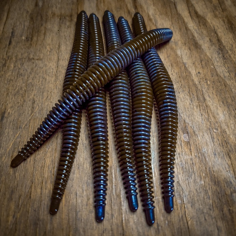Muddy Smurf 6 Ribbed Worm (6pk)