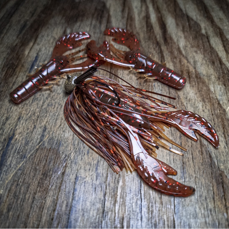 Red Cray Standup Football Jig w/ Matching Craws