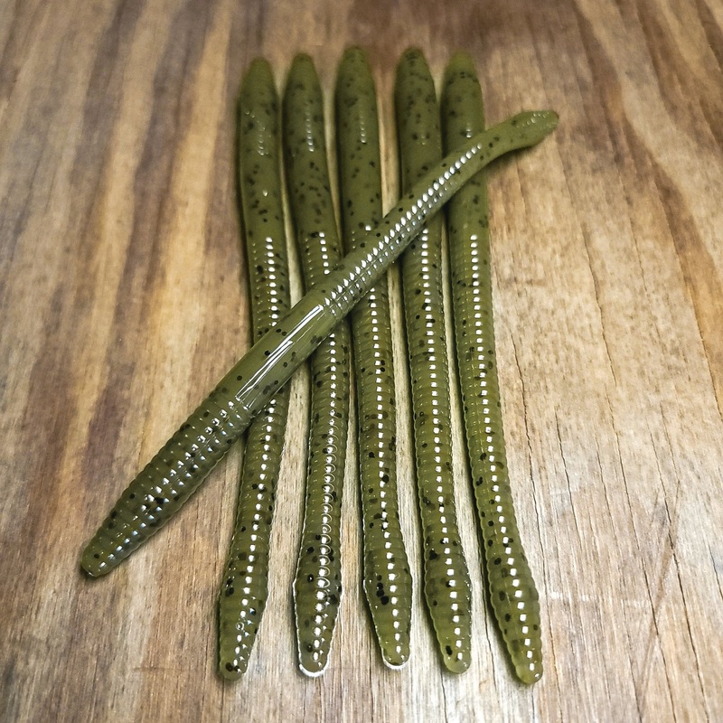 Watermelon Pumpkin 6.25 Diamond Tail Worm (6pk)