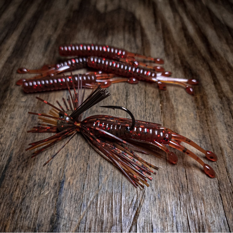 Red Cray Finesse Cut Stand-up Football Jig w/ Matching Nemesis Neds