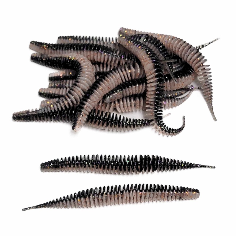 Midnight Ghost 3 Ribbed Worm (15pk)
