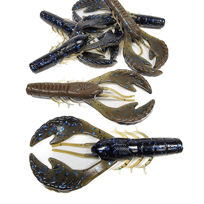 Green Pumpkin Black Blue 3.4 Rebel Craw (6pk)