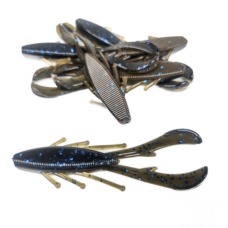 Green Pumpkin Black Blue 4.25 Hammer Beetle (6pk)
