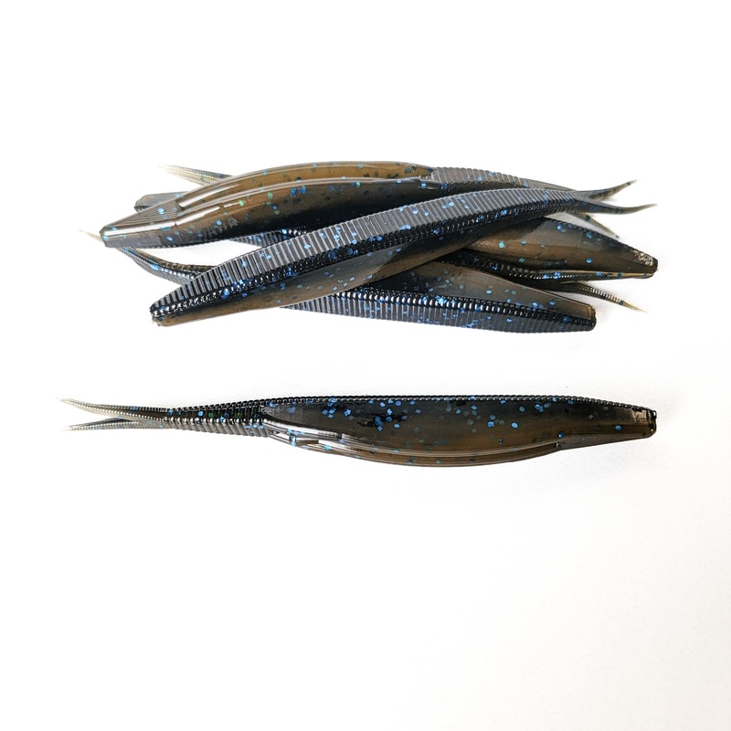 Green Pumpkin Black Blue 5 Frantic Jerkbait (6pk)