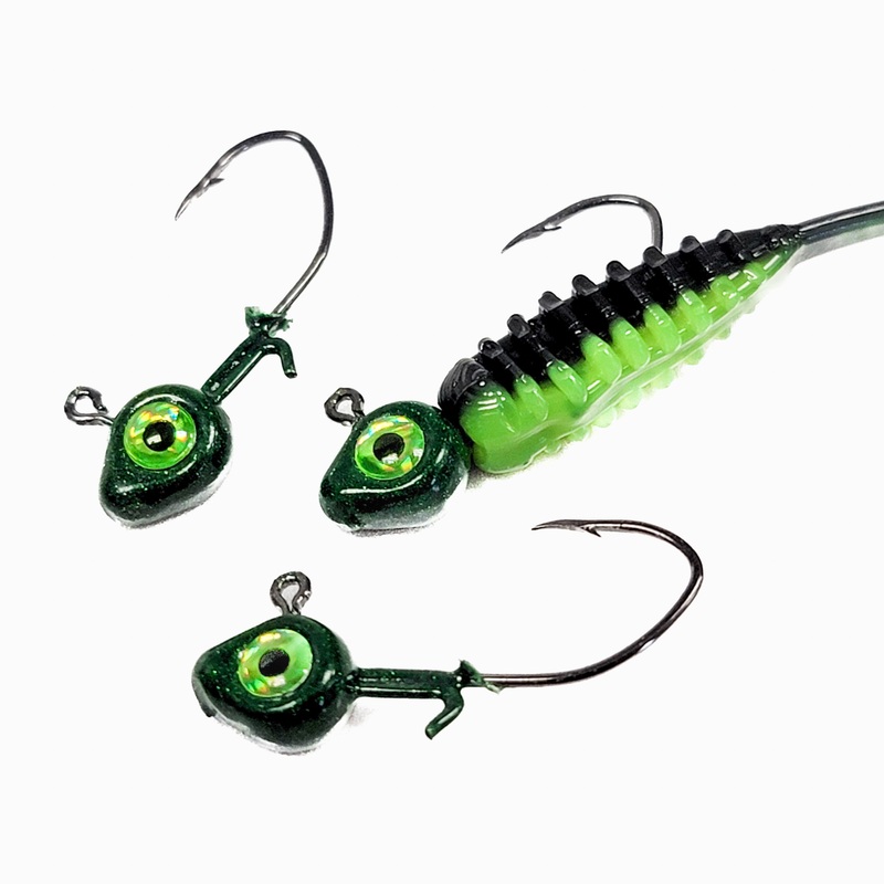 Lil’ Greenie Minnow Strike Jig Head (3pk)