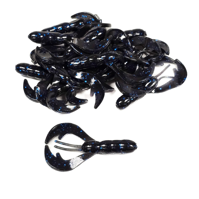 Black and Blue 2.25 Baby Craw Finesse Bait (15pk)
