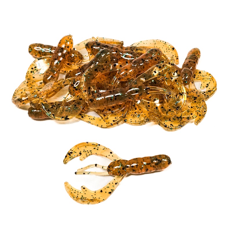 Root Beer Green 2.25 Baby Craw Finesse Bait (15pk)