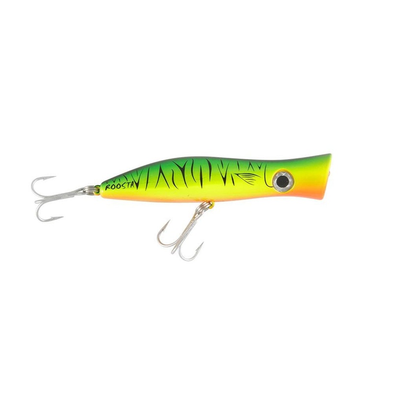 Halco Roosta Popper 135|Fluorescent Green|White Red Head|Bait Fish|Bonito|Yellowfin|Fusilier|Red Tiger|King Brown|Pink Fluoro|Pilchard|Chrome Tiger|Tickled Pink