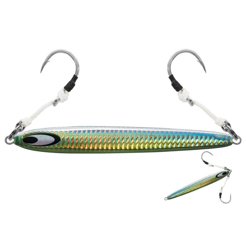 Daiwa Semi Long Jigs|80g/2.8oz|100g/3.5oz|130g/4.63oz|160g/5.7oz|200g/6.3|Holo Silver|Gunmetal|Sand Eel|Glow Dot Blue|Full Zebra Orange|Zebra Shadow Pink
