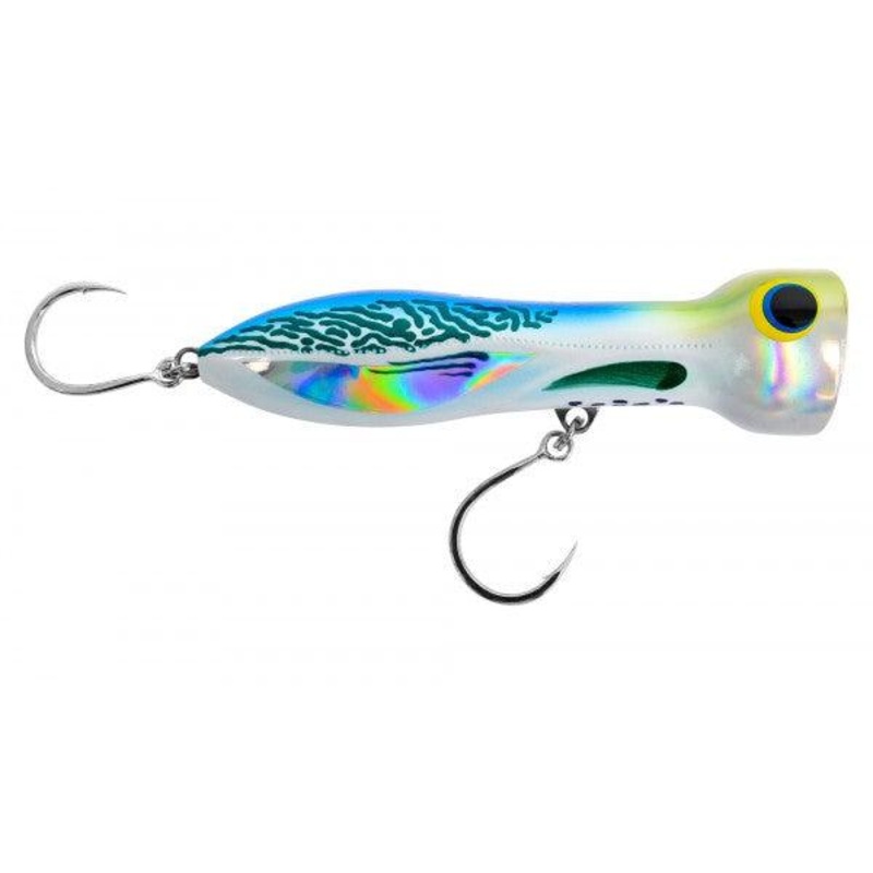 Nomad Chug Norris Poppers|95|120|150|180|Sardine|Holo Ghost Shad|Bleeding Mullet|Calypso|Silver Green Mackerel|Spanish Mackerel|Fire Red Head|Phantom|Hot Pink Mackerel|Clear|Mac Tuna|Fireball Red Head|White Glow|Mack Tuna|Black Pink Mackerel