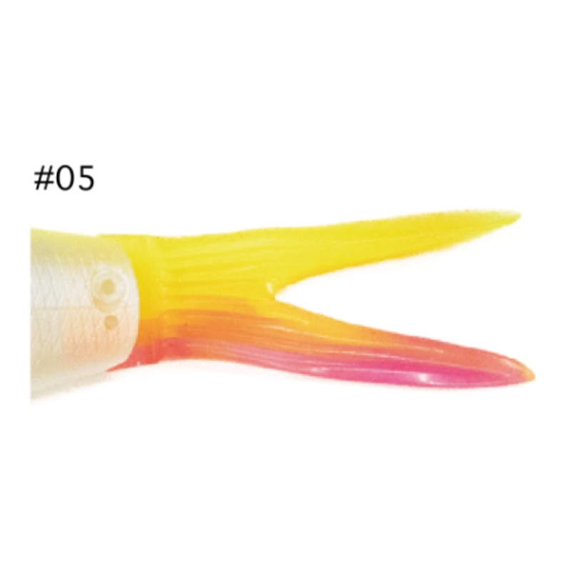 Kaesu Ohira Spare Tail|Chartreuse Pink |05|Clear Pearl |03|Purple Weenie Flake |02|Silver Pearl |04|Smoke |01