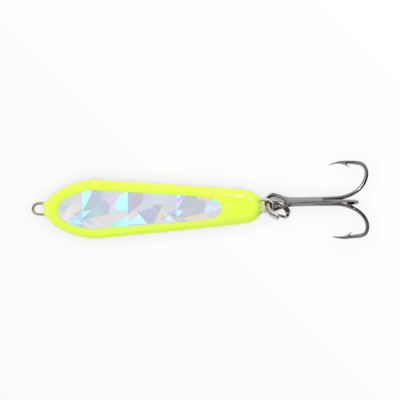 Lake Pro Tackle Casting Slab||2 Hook 1.5 oz||2 Hook 1.0 oz|Chartreuse|Chartreuse with Glitter|White|White with Glitter
