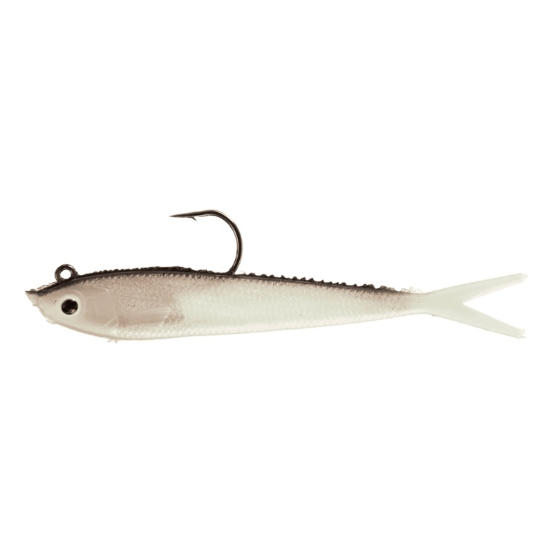 H&H Twin Tail Minnow|Clear/Mylar Black|Glow/Chart|Pearl/ Black Back|Space Guppie