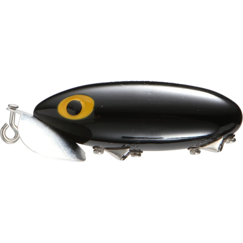 Arbogast Jitterbug|Black|Bullfrog|Frog White belly|Perch
