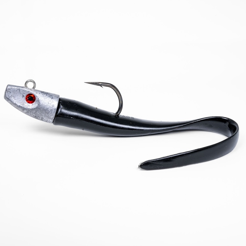 Al Gag’s Whip-It Eel Big Game|WE4 – 4 oz|Black|Pearl|Pink Silver|Translucent Olive