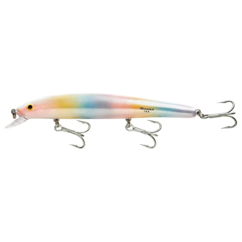 Bomber A-Salt Lures|BSW146A|Black/Purple|Bone/Orange Belly|Mother of Pearl