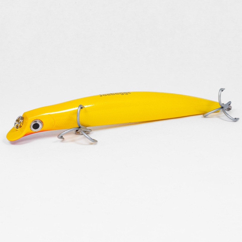Joe Baggs Minnow Swarters|6″ – 1 oz|7″ – 1 1/2 oz|Black Cherry|Bone|Blurple|Chicken Scratch|White|Yellow|Snapper|Sandeel|Chart Green White|Ghost|Frost