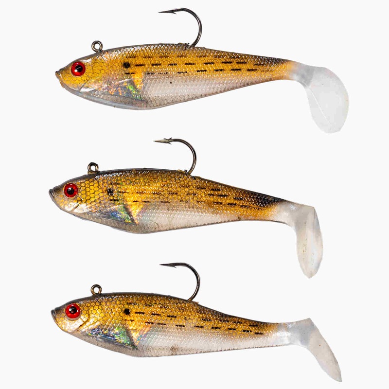 Storm WildEye Swim Shad|4″ 3 Pack|5″ 3 Pack|6″ 3 Pack|9″ 1 Pack|Pearl|Bunker|Shiner Chartreuse Silver