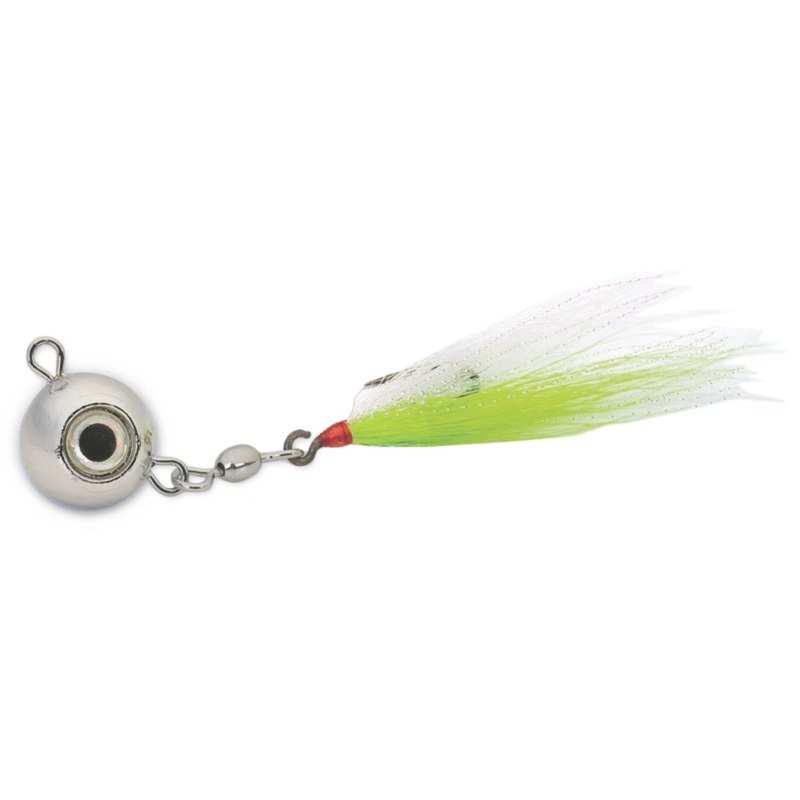Tsunami Ball Jigs|1 oz|2 oz|3 oz|4 oz|6 oz|8 oz|Glow w/ White Bucktail|Chrome w/ Chart/White Bucktail