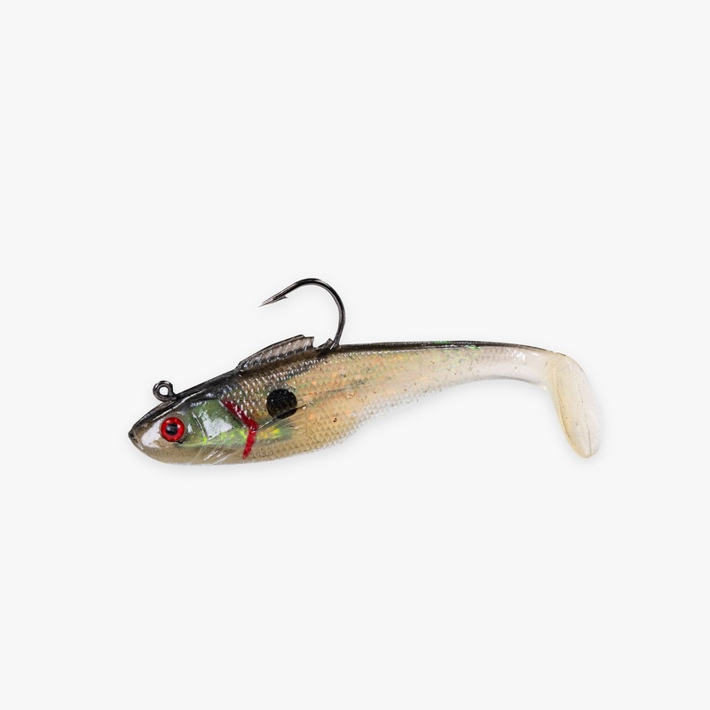 Tsunami Swim Shad|5″ 3 Pack|6″ 3 Pack|5″ Deep Shads 2 Pack|6.5″ Deep Shads 2 Pack|7″ Heavy Duty Hook 2 Pack|9″ 1 Pack|9″ Double Hook 1 Pack|Blue Back|Golden Bunker w/ Spots|Limetreuse|Opaque Chartreuse|Opaque White|Pearl Spot|Black Back|Sea Trout|Red Head
