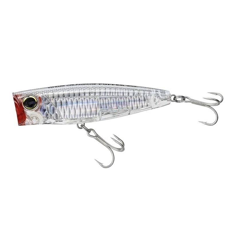 Yo-Zuri 3D Inshore Popper|4 3/4″ 1 5/8 oz – R1412|3 1/2″ 7/8 oz – R1411|Bone|Silver Black|Red Head|Chartreuse|Sardine|Green Mackerel|Peanut Bunker|Real Pilchard|Real Mullet|Holo Ghost Shad