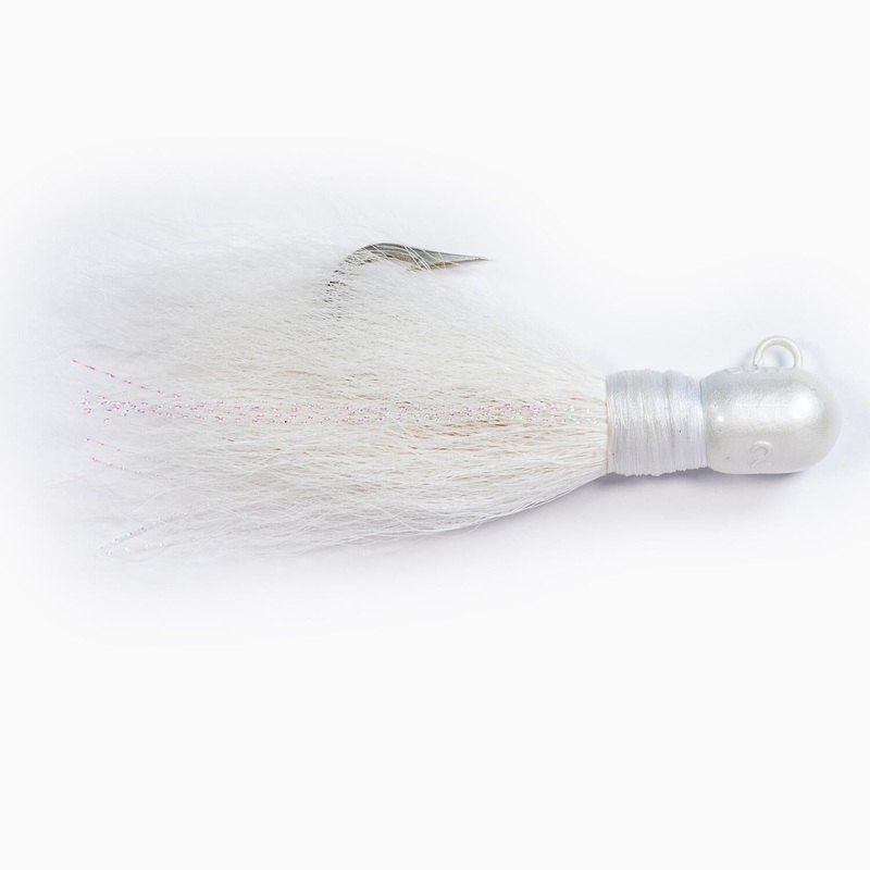 Fat Cow Premium Bucktail Jigs|1 1/2 oz.|2 oz.|2 1/2 oz.|3 oz.|White