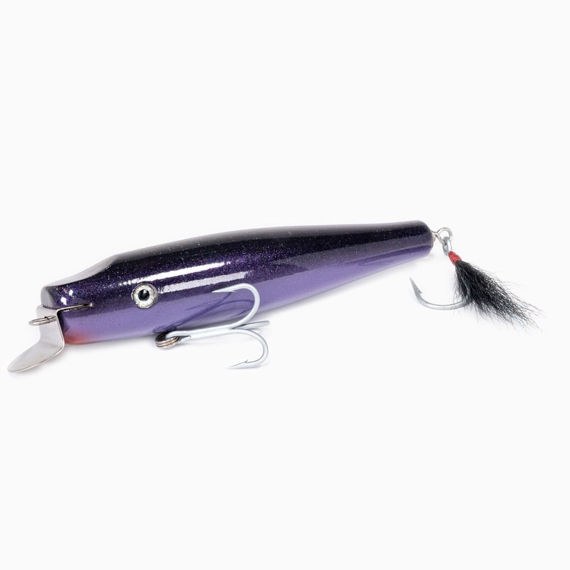 Wally’s Lures Wooden Pike|Blurple|Sandeel|Tan|White