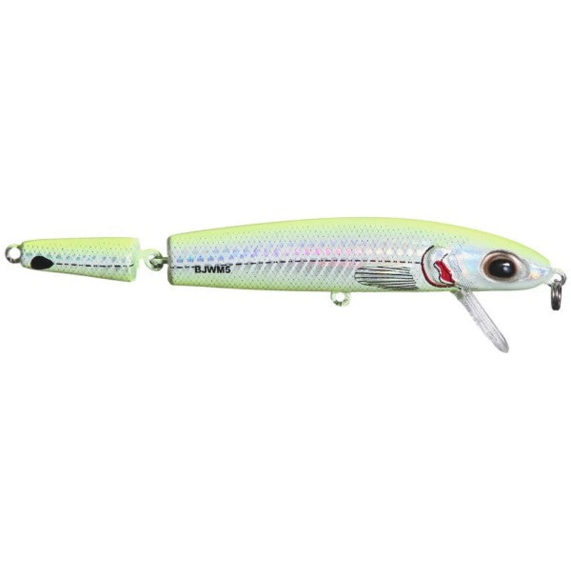 Bomber Jointed Wake Minnow|Bone Flash|Chrome Black Back|Chrome Blue Back|Mullet