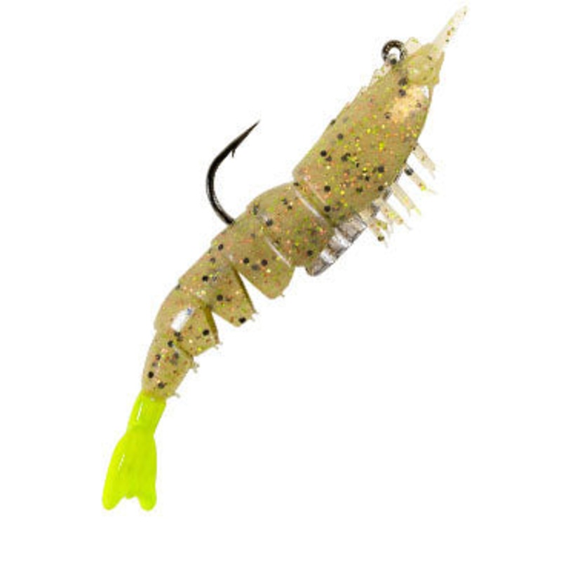 Z-Man EZ ShrimpZ Rigged|FRIED CHICKEN|ROOTBEER/CHARTREUSE|GREASY PRAWN|MORNING WOOD|GLOW CHART|GOLD FLAKE|NATURAL|SHRIMP PO’ BOY|Laguana Shrimp|Sexy Penny