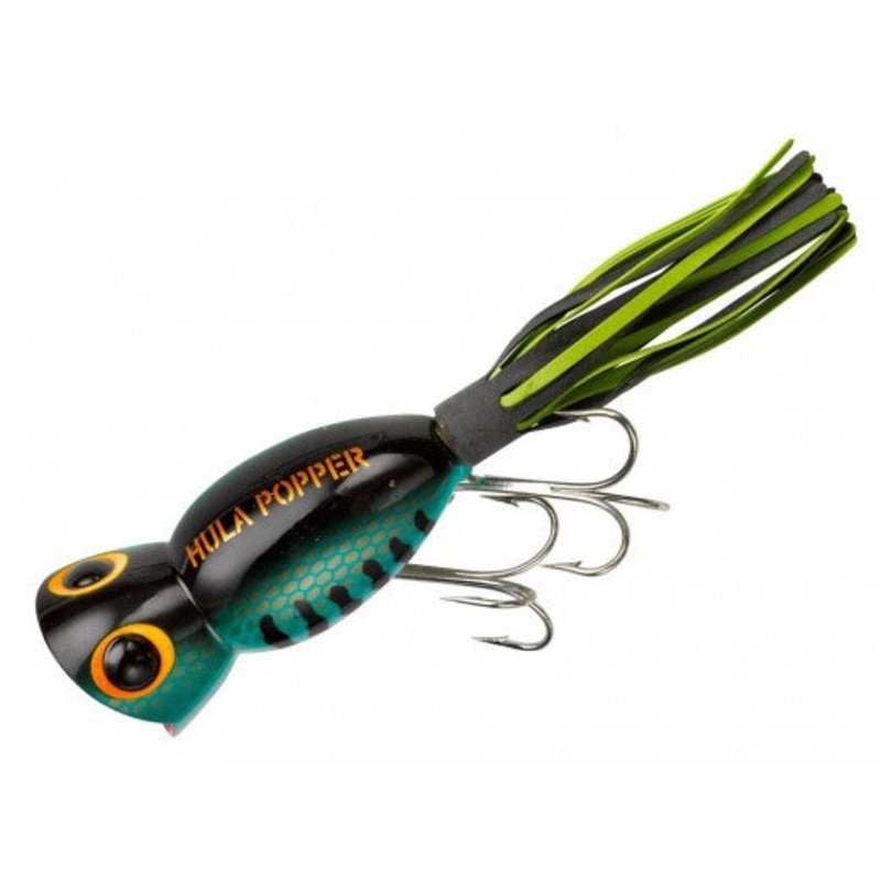 Arbogast Hula Popper|1/4 oz | White/Red Head|1/4 oz | Yellow|1/4 oz | Frog/ Yellow Belly|1/4 oz | Black / Black Yellow Skirt|1/4 oz | Perch / Black|1/4 oz | Frog/White Belly/White&Yellow|1/4 oz | FIRE TIGER|1/4 oz | Frog/White belly/White|1/4 oz | Black/