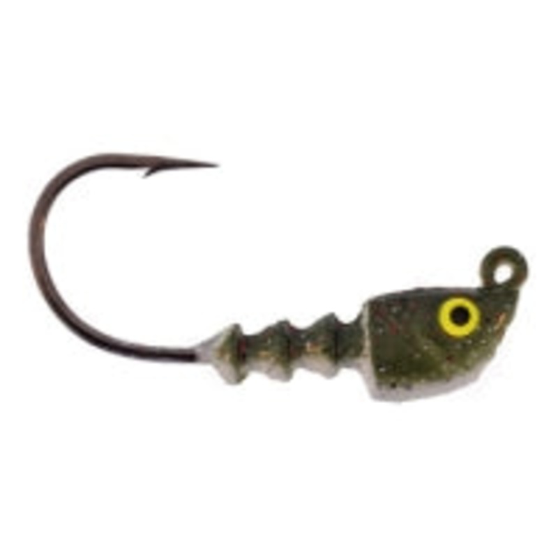 BASS ASSASSIN JIGHEAD 1/16 OZ|CHICKEN ON A CHAIN|NEW PENNY|RED|CHARTREUSE FLASH|LEAD/RED EYE