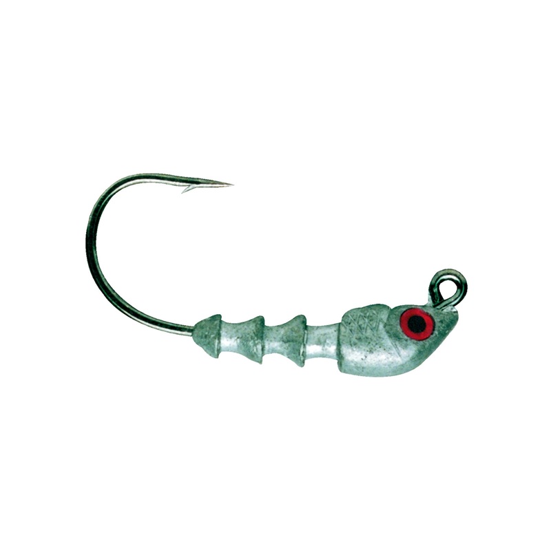 BASS ASSASSIN JIGHEAD 1/8OZ|CHARTREUSE FLASH|CHICKEN ON A CHAIN|NEW PENNY|LEAD /RED EYE|Red|Red 18pk