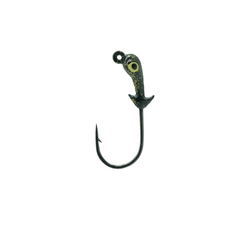 Mission Fishin Jig Head 1/8Oz|Black Gold|Chart|Gold|New Penny|Pink|Red|Silver|White|White 2/0|Brown/Gold|Gold 2/0|Red 3/0|Glow|Chartreuse 2/0