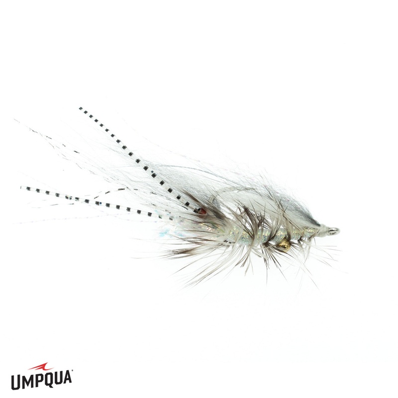 Umpqua Chewy’s Halo Shrimp|8|6|4|2|White|Grizzly|Olive|Tan|Chartreuse