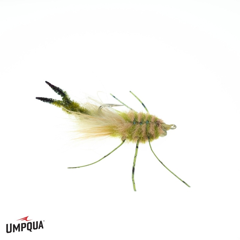 Umpqua Strong Arm Merkin|02|Olive – Medium|Tan – Medium|White – Medium|Olive – Light|Tan – Light