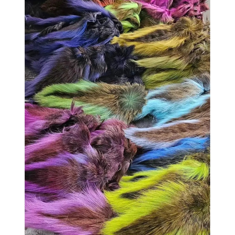 The Fly Hair Co. – Bucktail|White|Black|Chartreuse|Tiger Blood|Radioactive|Tequila Sunrise|Purple|Tan|Brown|Carribbean Blue|Hot Fuchsia|Root Beer|Peachy