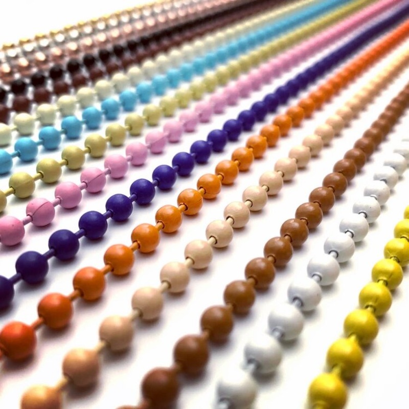 Backwater Bead Chain|Medium|Large|White|Light Pink|Light Blue|Rust|Purple