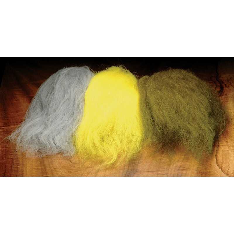 Icelandic Sheep Hair|Black|Fl. Chartreuse|Light Olive|Purple|Silver Gray|White|Fl. Yellow|Fl. Orange