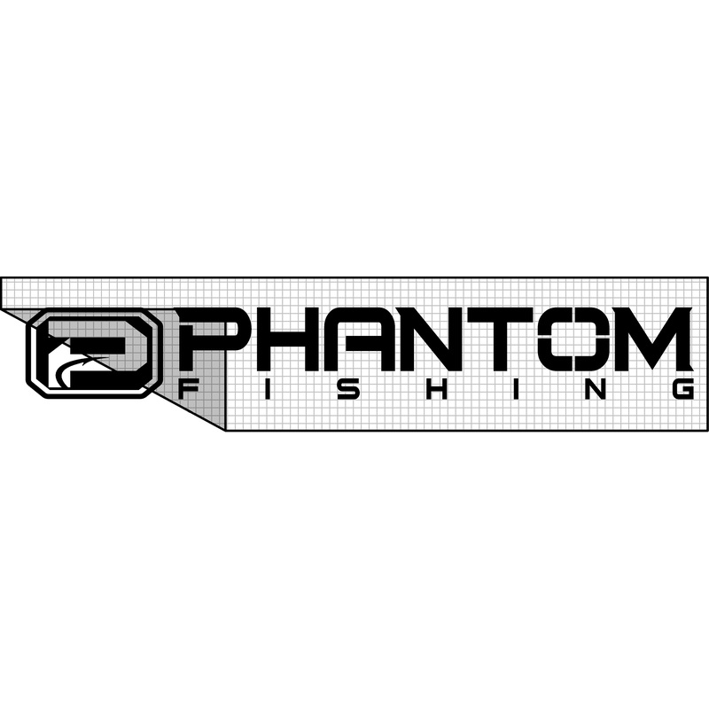 Phantom Fishing Vinyl Decal|White|Black