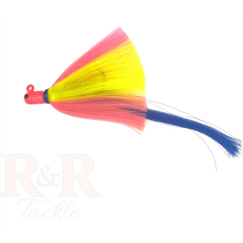 R&R Tackle Flare Hawk Jig|Chartreuse/Chartreuse/Blue|White/White/Red|Olive|Cotton Candy|Phantom|Flamingo|1oz|1.5oz|2oz