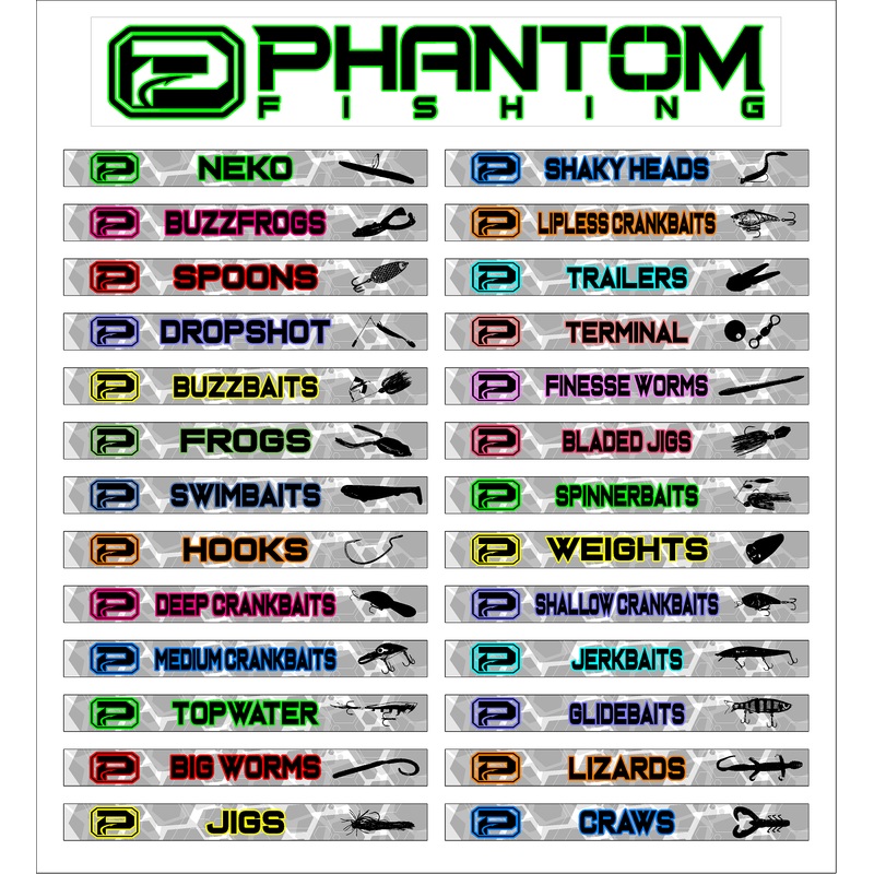 Phantom TACKLE BOX Labels