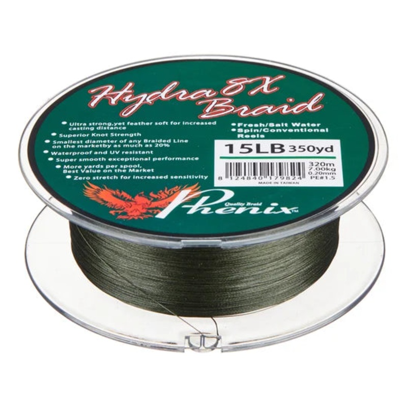 Phenix Hydra 8X Strand Braided Line – 350yds