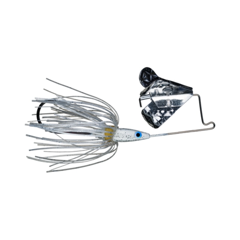 Strike King Tri Wing Buzzbait|3/16oz|1/8oz|White|Black and Blue